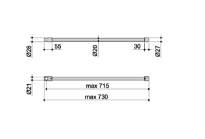Riserbar for steel spiral stair
